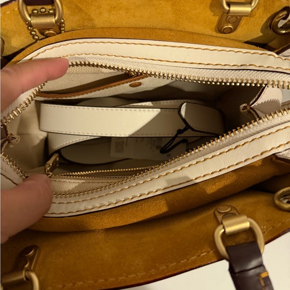 Coach Ivory and Chocolate Leather Satchel - Picture 3 of 4